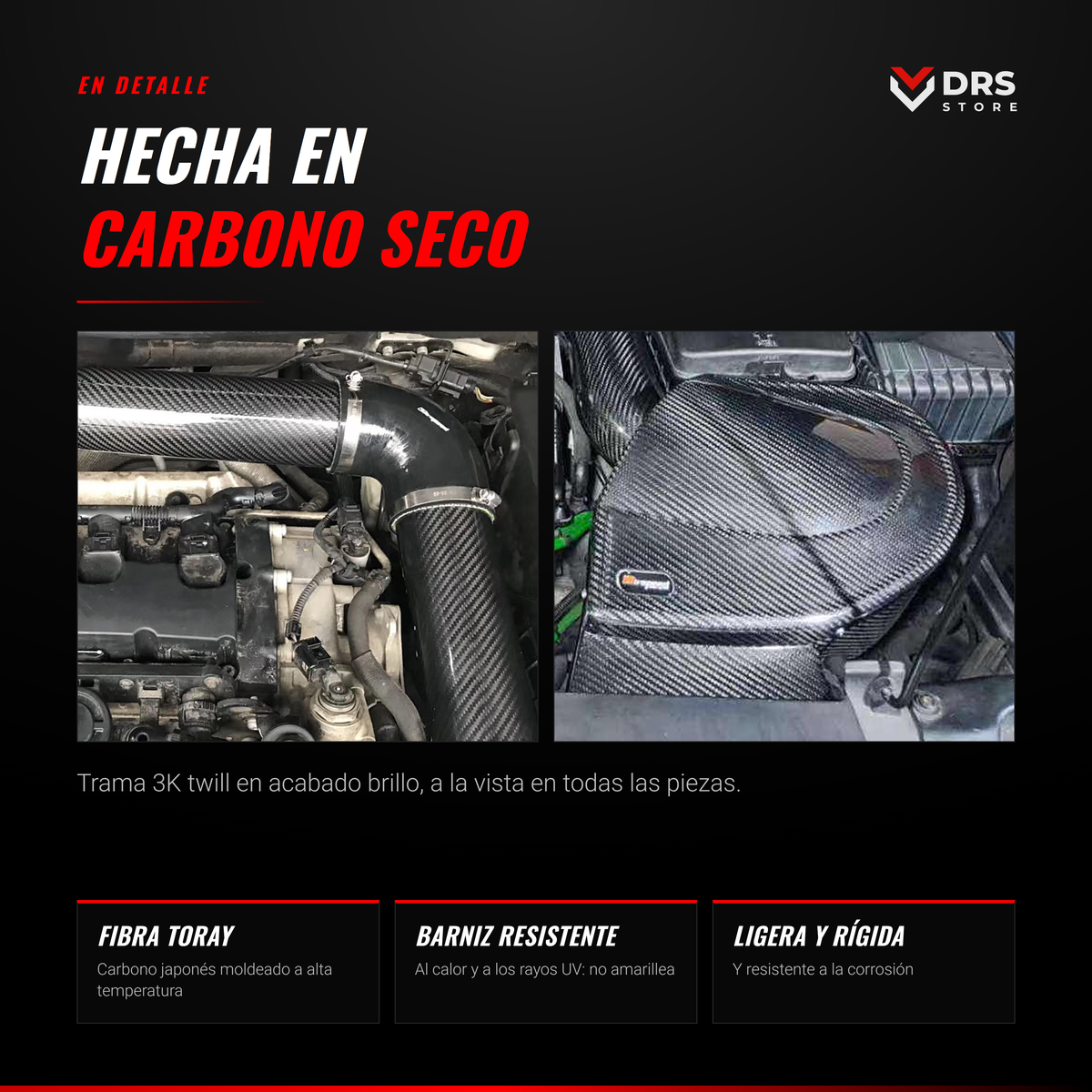 Admisión de carbono 2.0 TFSI EA113: detalle del carbono