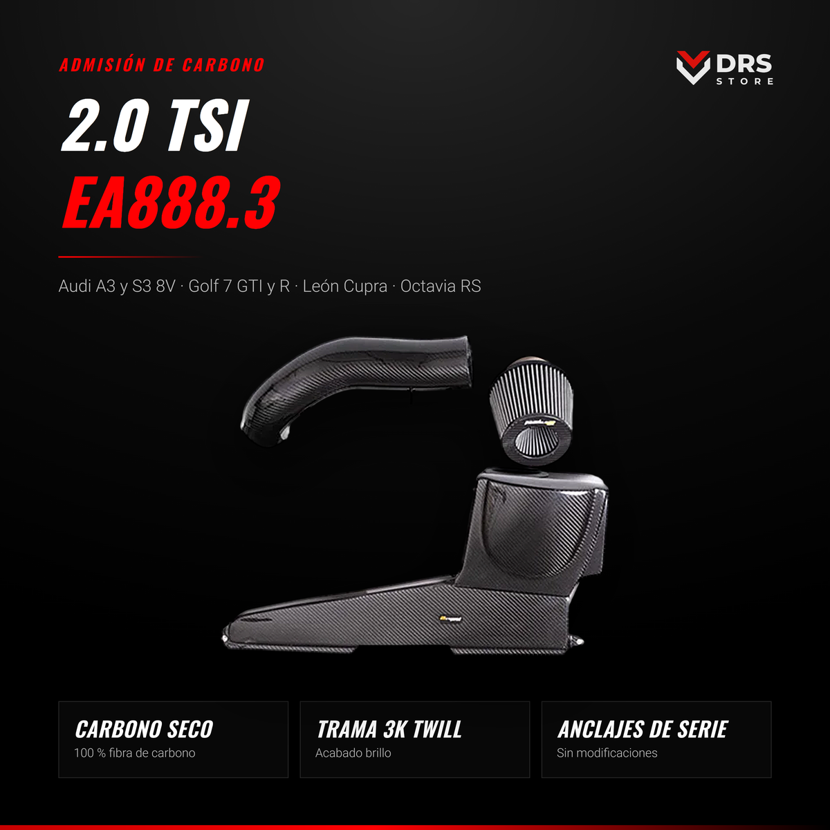 Admisión de carbono 2.0 TSI EA888.3