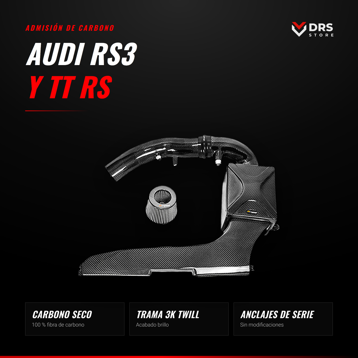 Admisión de carbono Audi RS3 8V y TT RS 8S