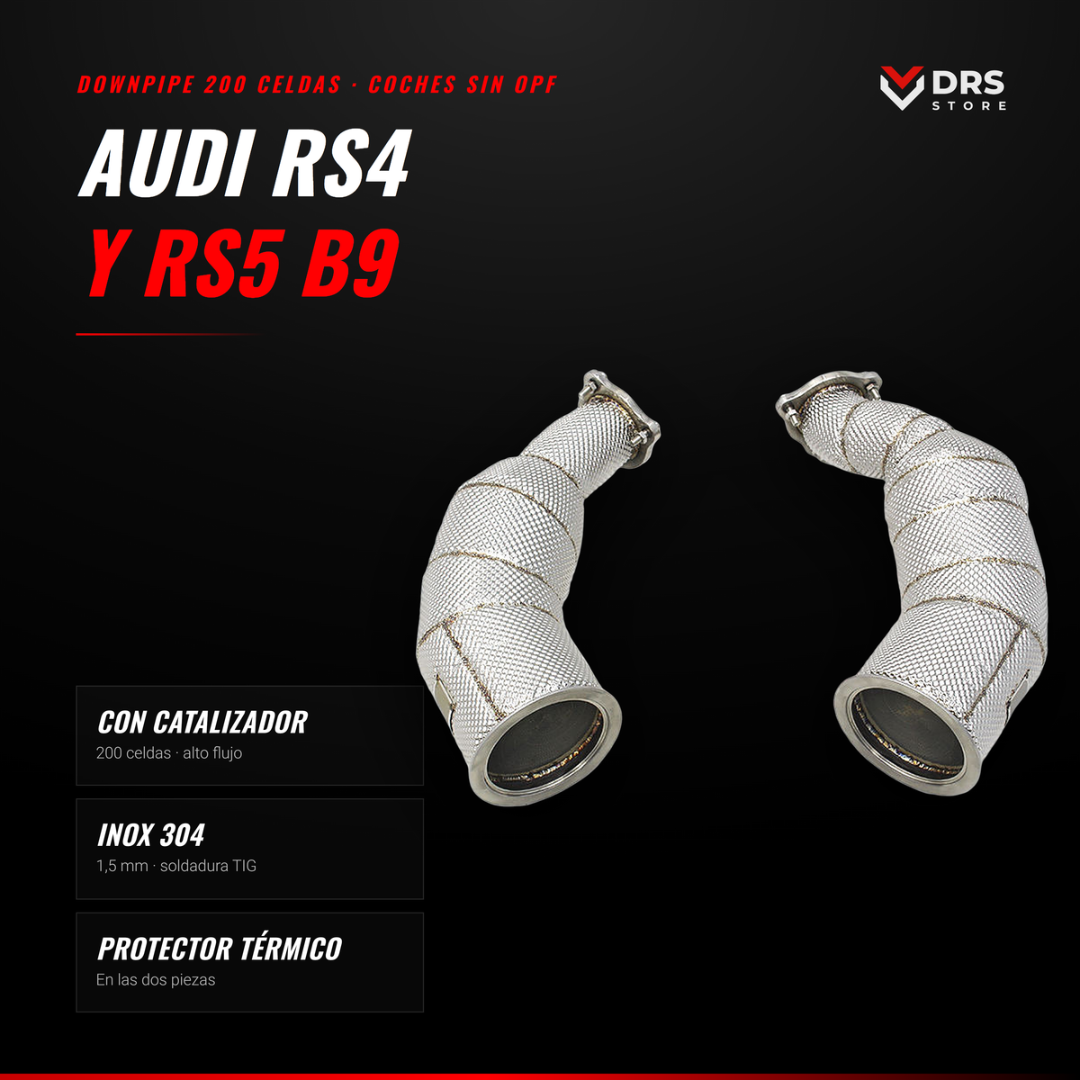 Downpipe Catted Audi RS4 y RS5 B9