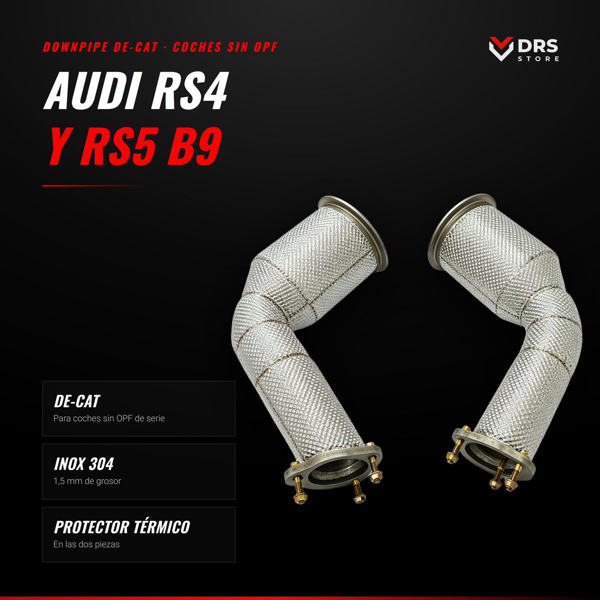 Downpipe Decat Audi RS4 y RS5 B9