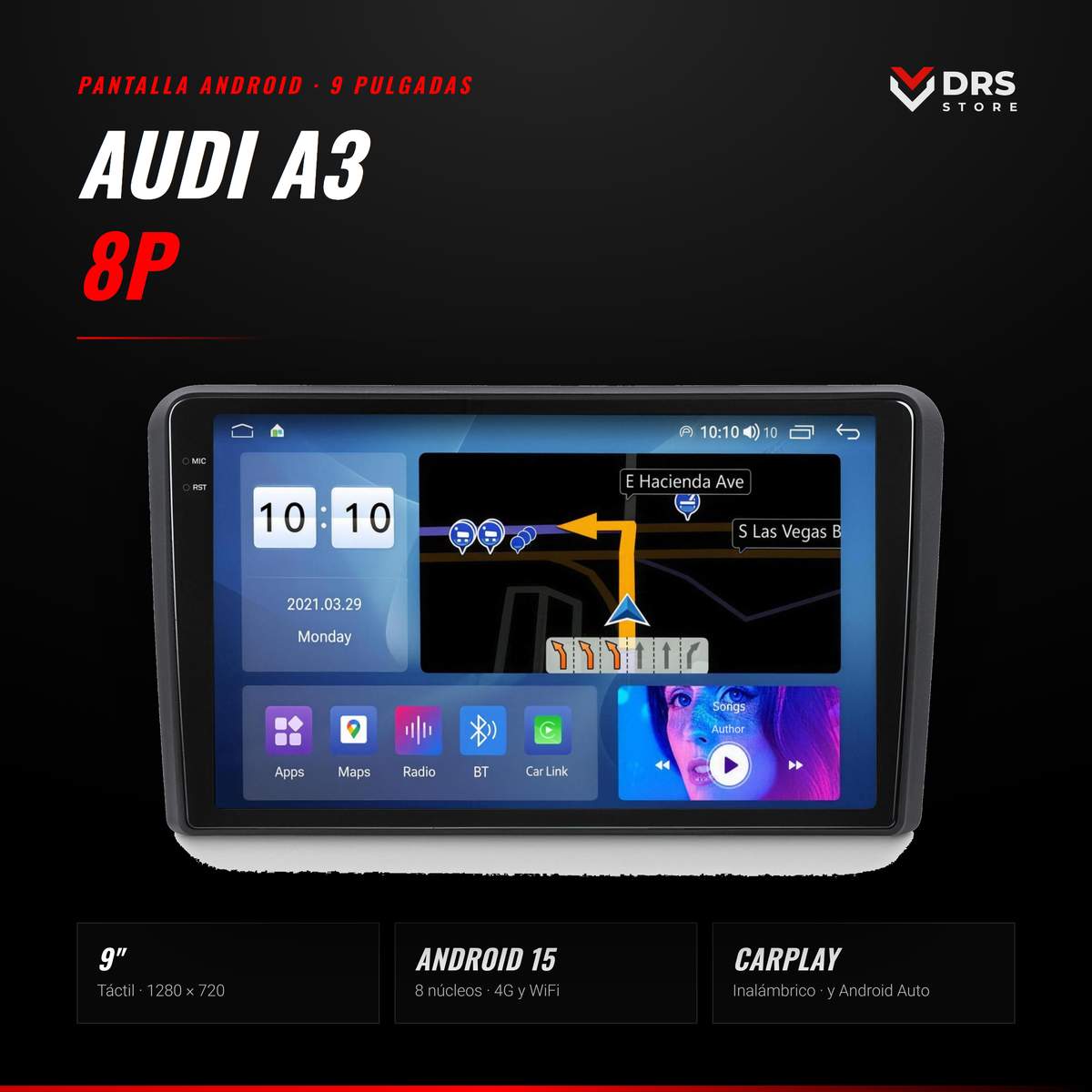 Pantalla Android Audi A3 8P