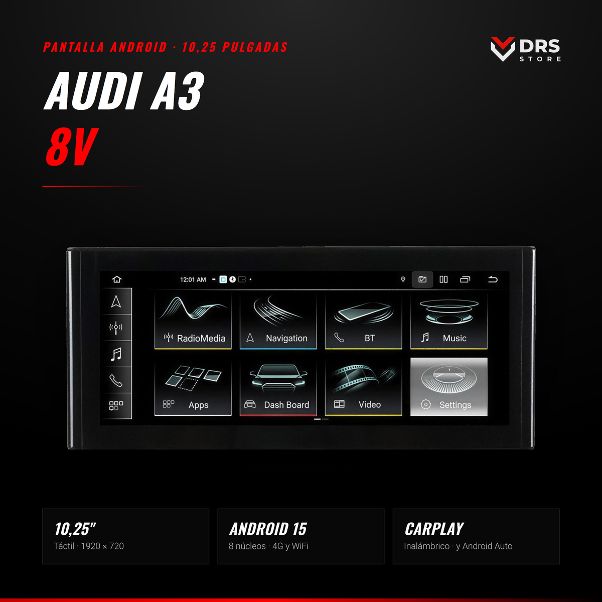 Pantalla Android Audi A3 8V