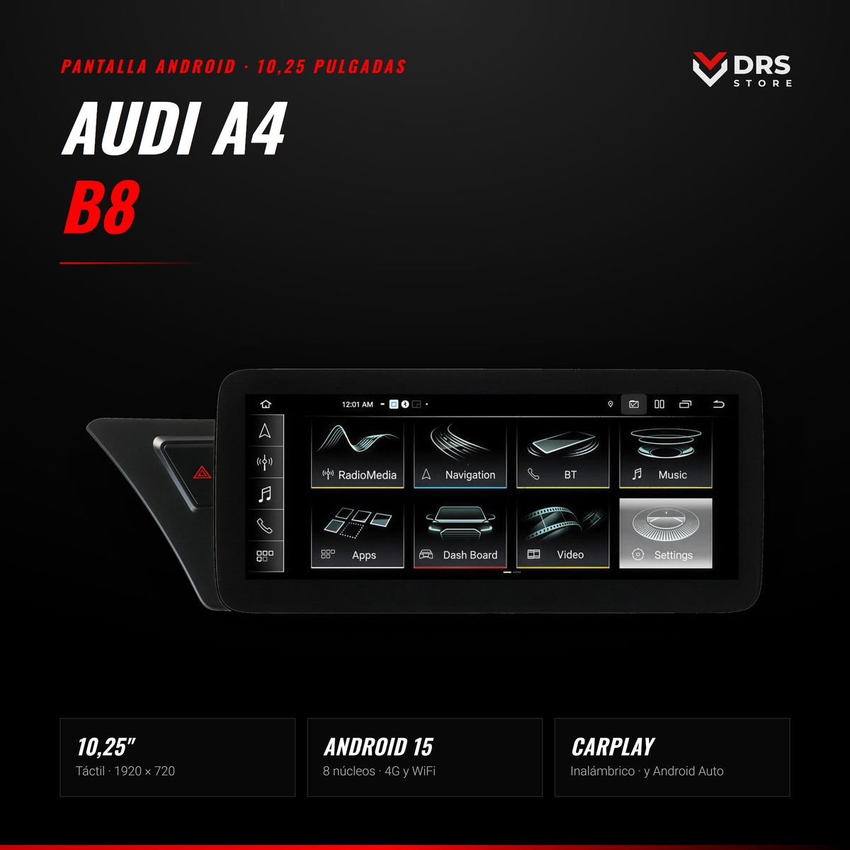Pantalla Android Audi A4 B8