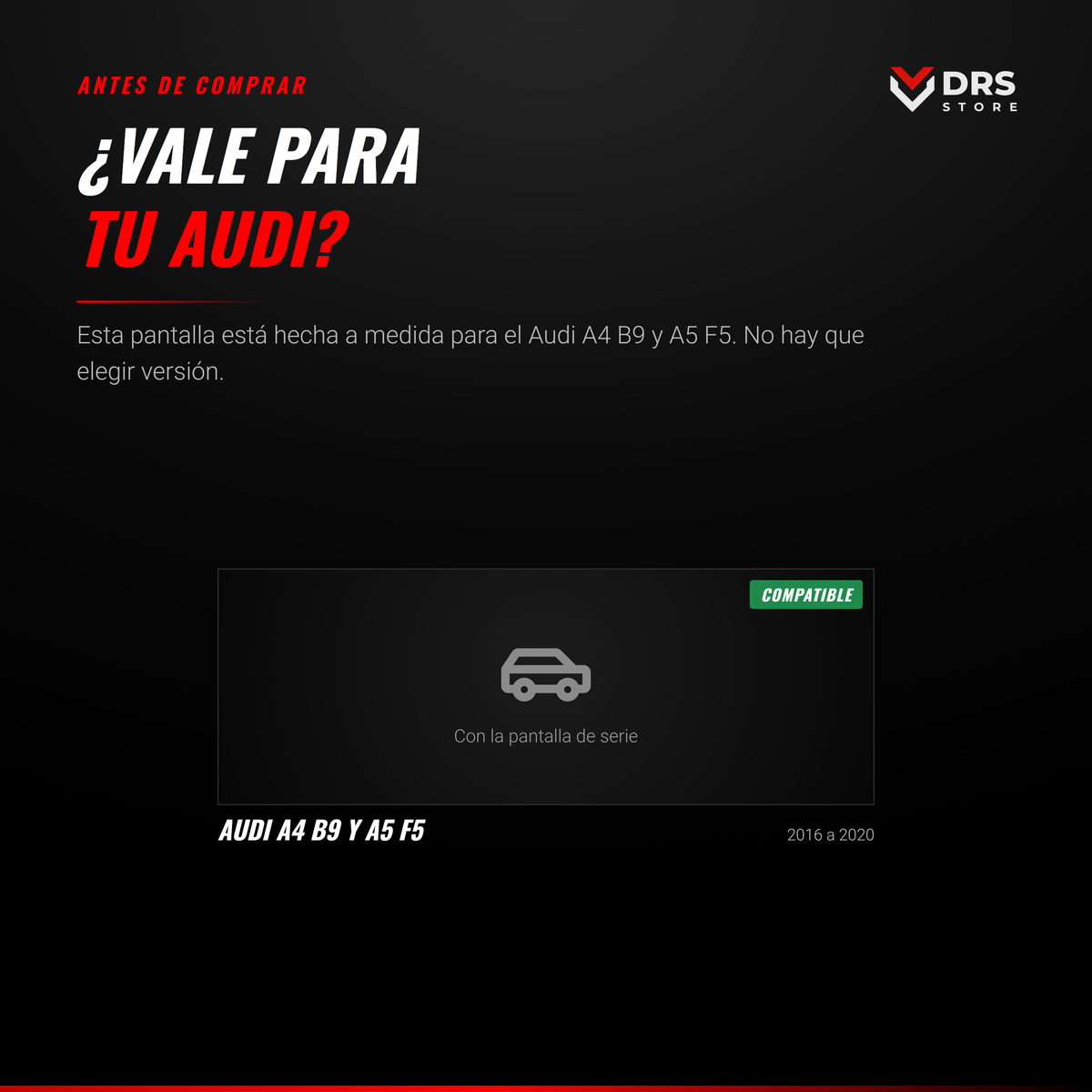 Pantalla Android Audi A4 B9 y A5 F5