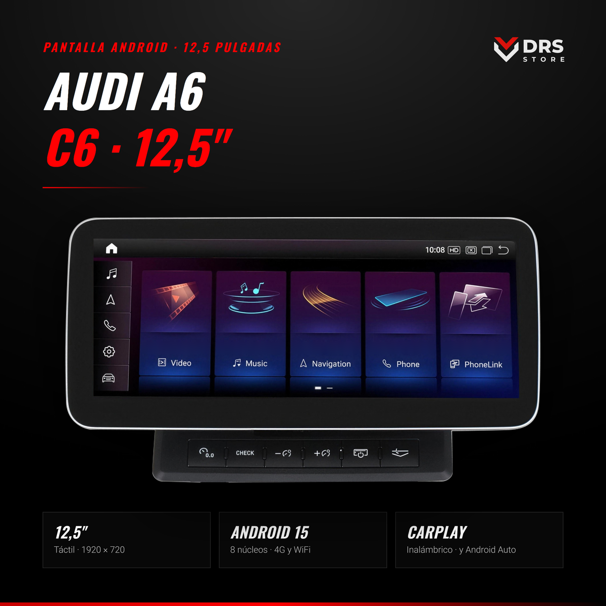 Pantalla Android Audi A6 C6 12,5"