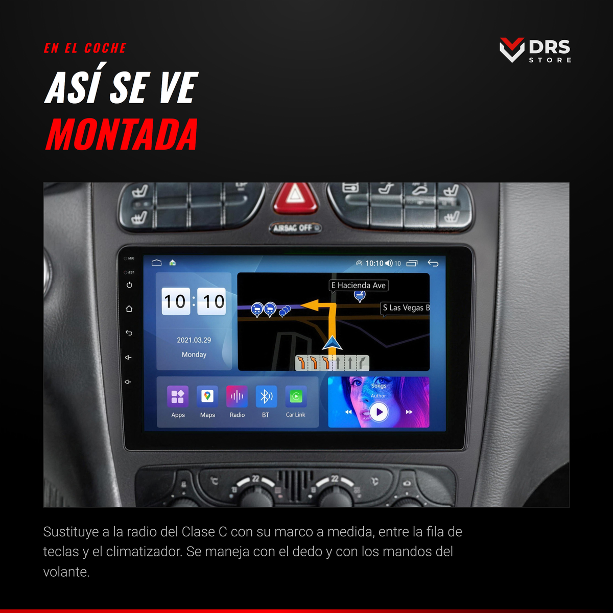 Pantalla Android Mercedes Clase C W203 y CLK W209