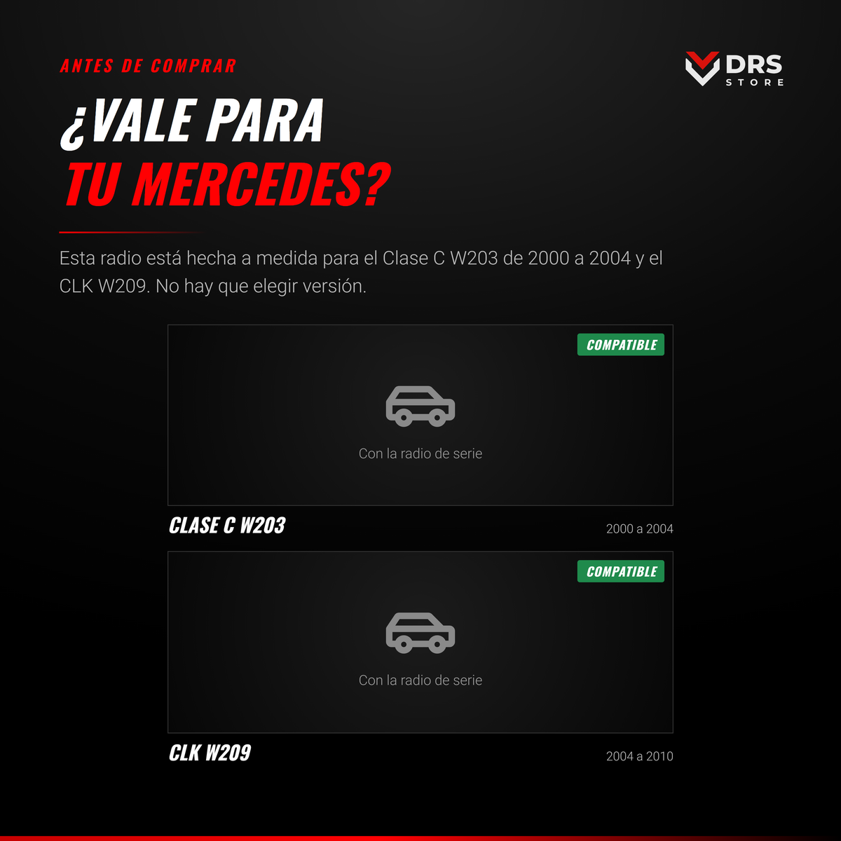 Pantalla Android Mercedes Clase C W203 y CLK W209