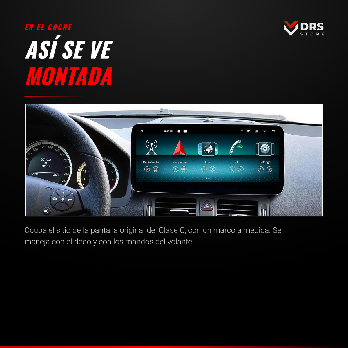 Pantalla Android Mercedes Clase C W204