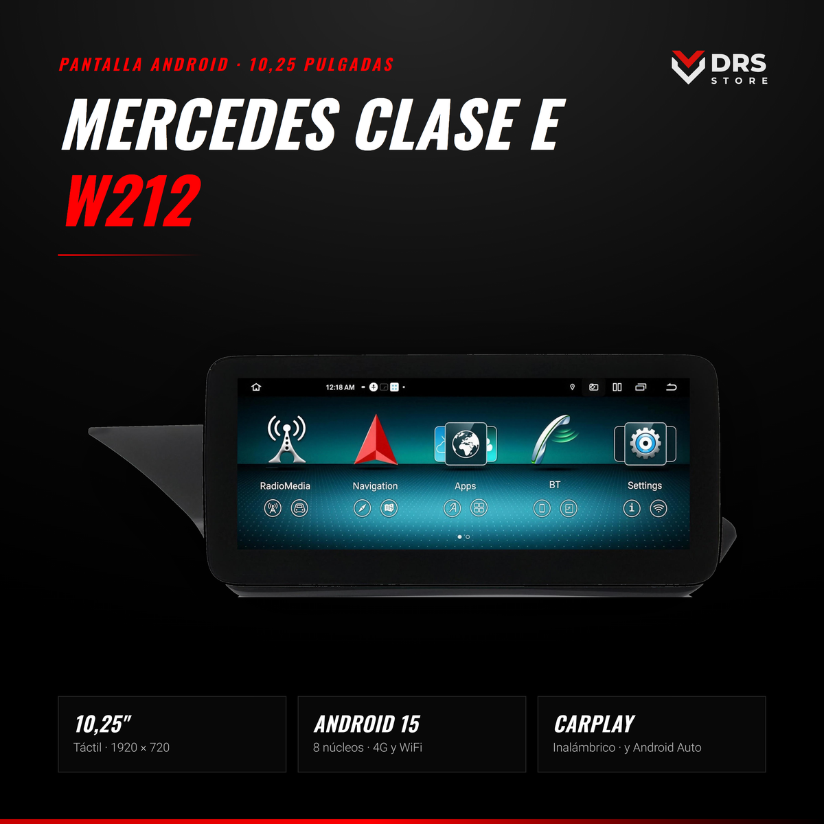 Pantalla Android Mercedes Clase E W212