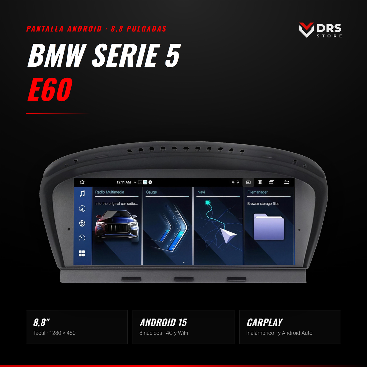 Pantalla Android BMW Serie 5 E60 E61