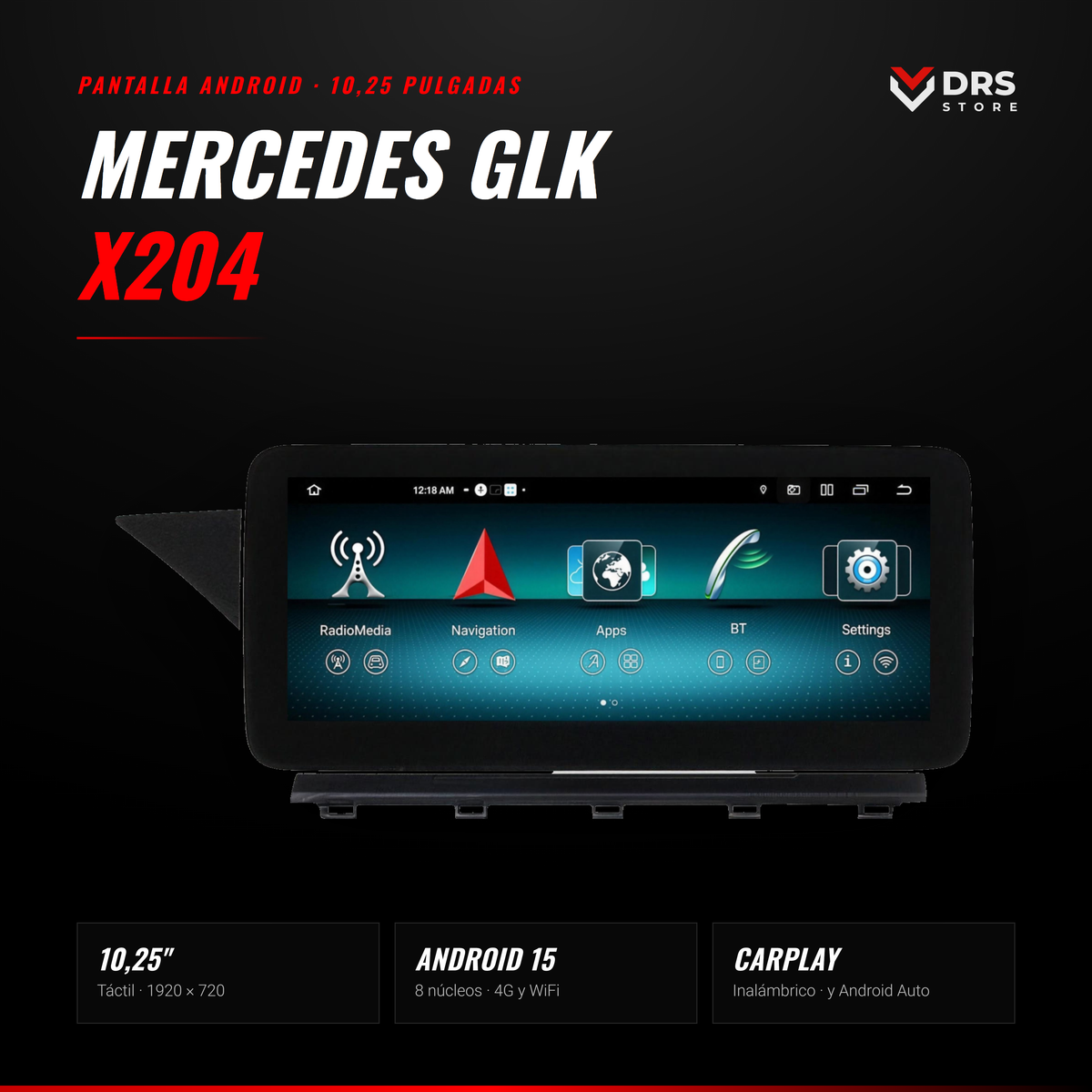 Pantalla Android Mercedes GLK X204