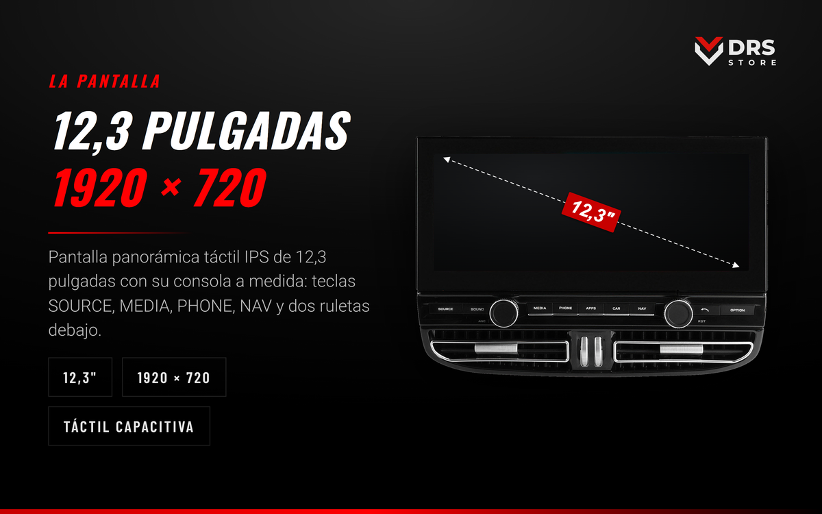 Pantalla Android Porsche Cayenne 958 12,3", foto 1