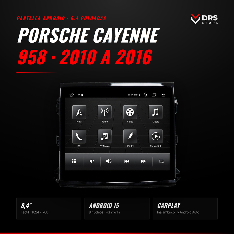Pantalla Android Porsche Cayenne 958