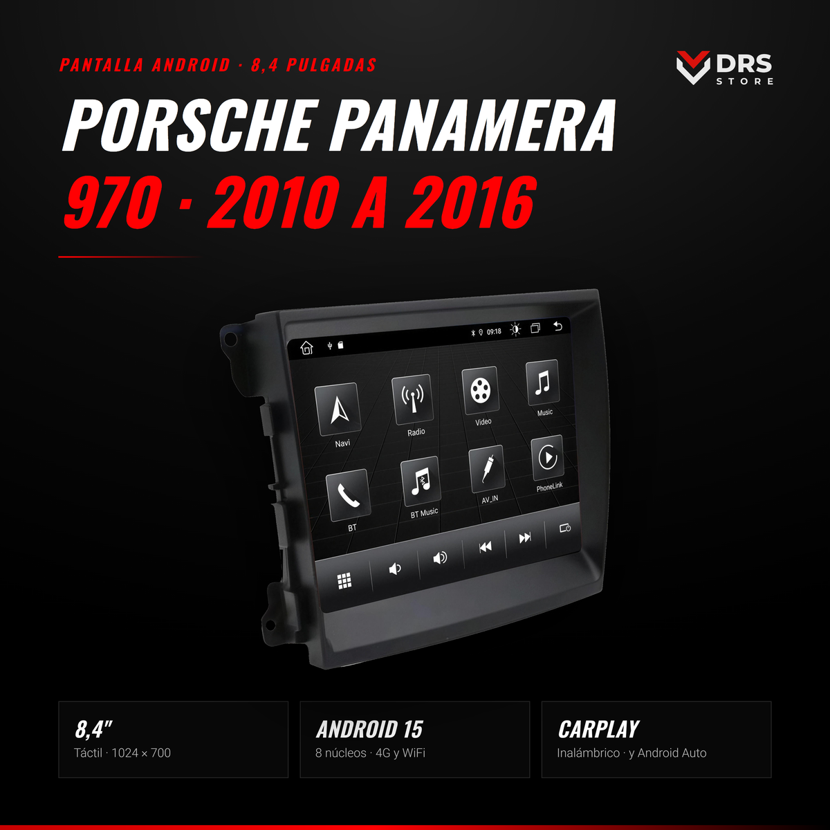 Pantalla Android Porsche Panamera 970