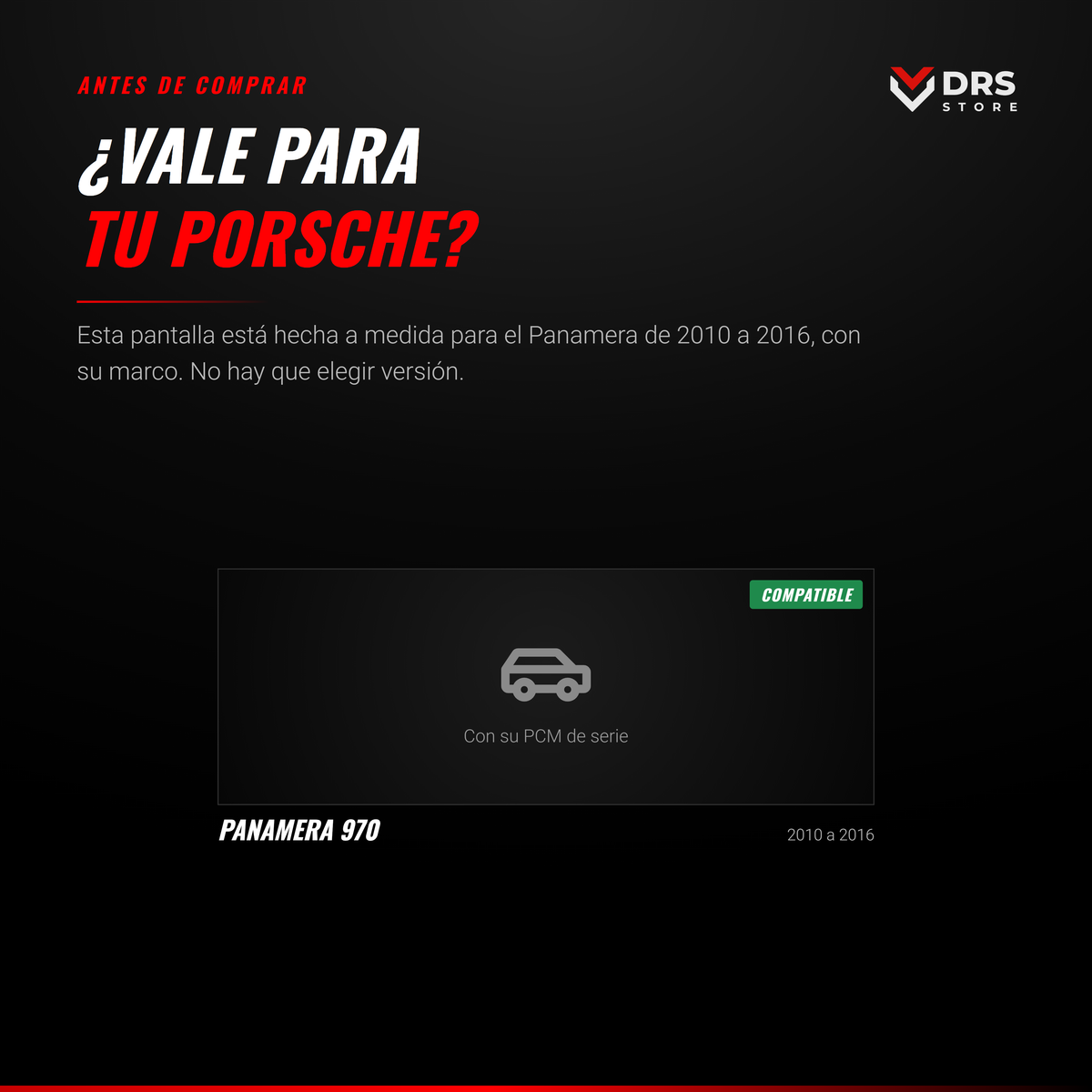 Pantalla Android Porsche Panamera 970