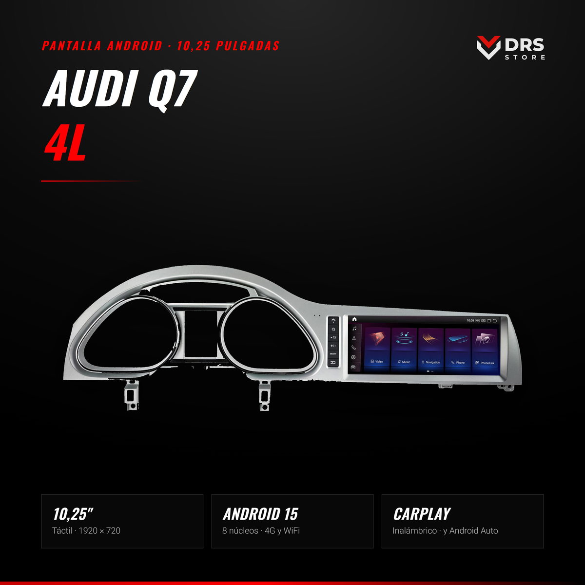 Pantalla Android Audi Q7 4L