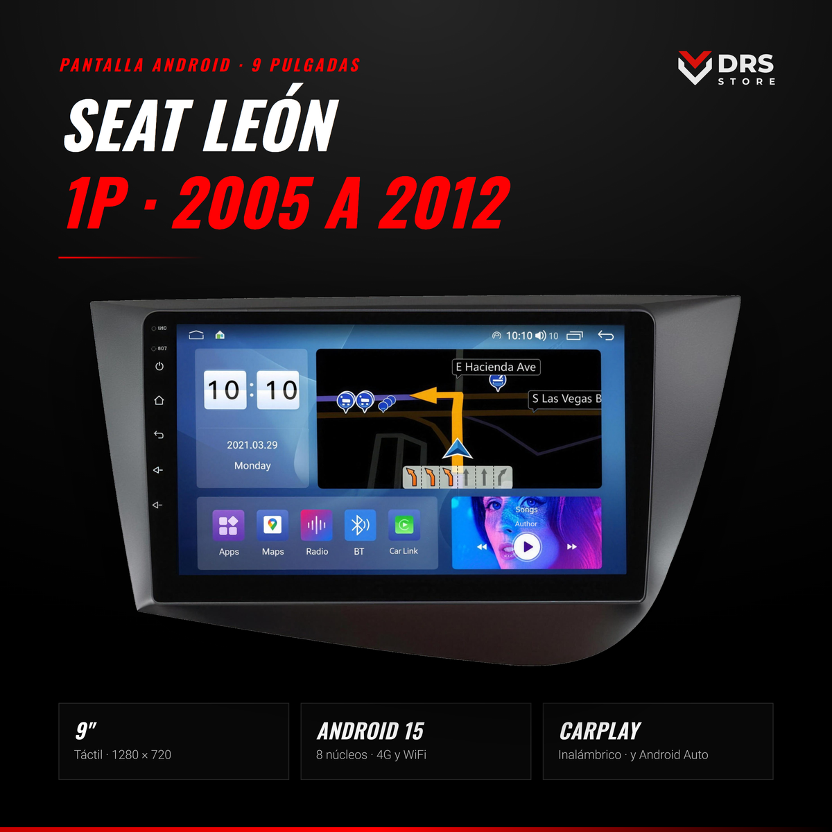 Pantalla Android Seat León 1P