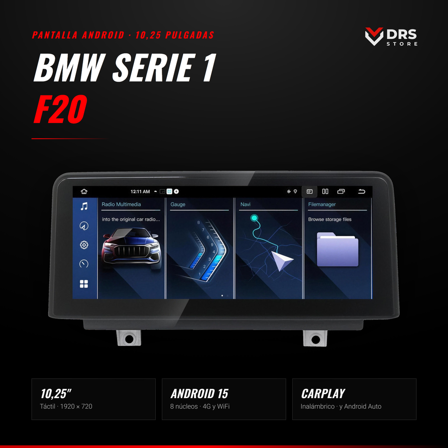 Pantalla Android BMW Serie 1 F20 y F21