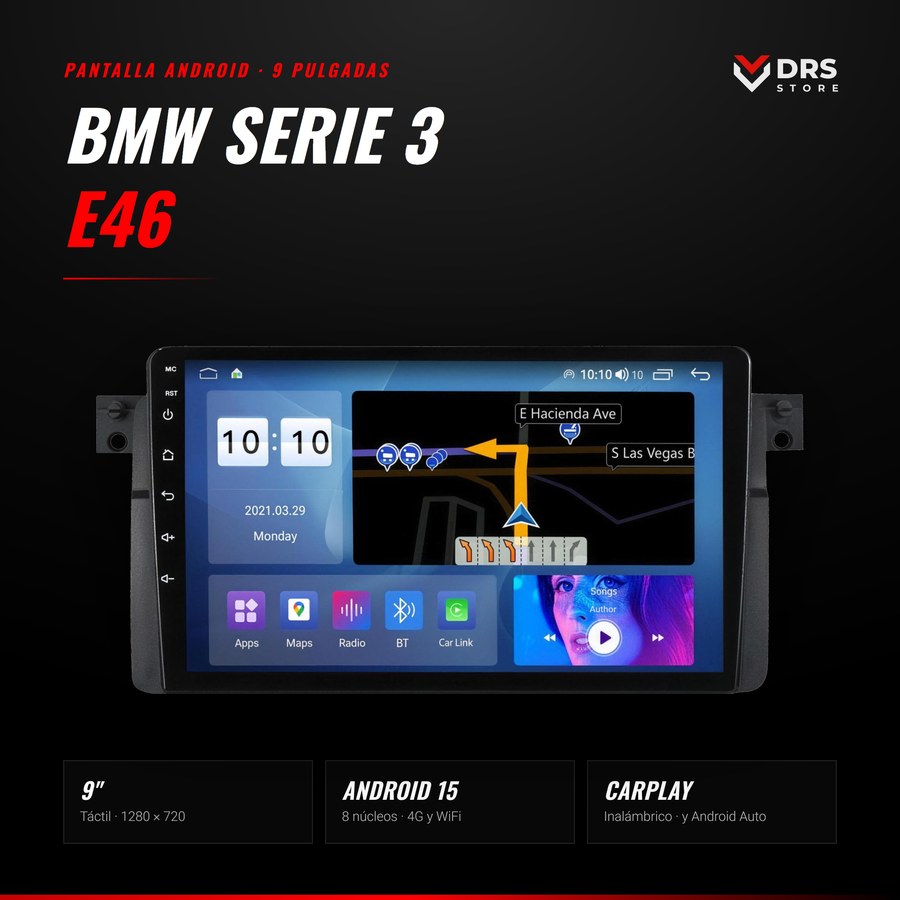 Pantalla Android BMW Serie 3 E46 y M3 E46