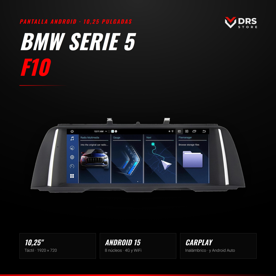 Pantalla Android BMW Serie 5 F10 F11