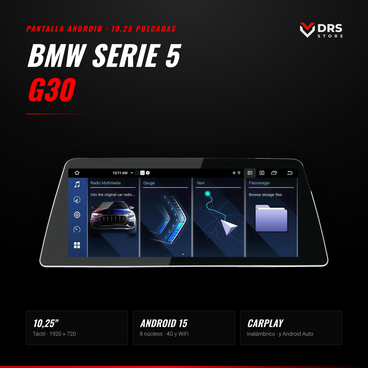 Pantalla Android BMW Serie 5 G30
