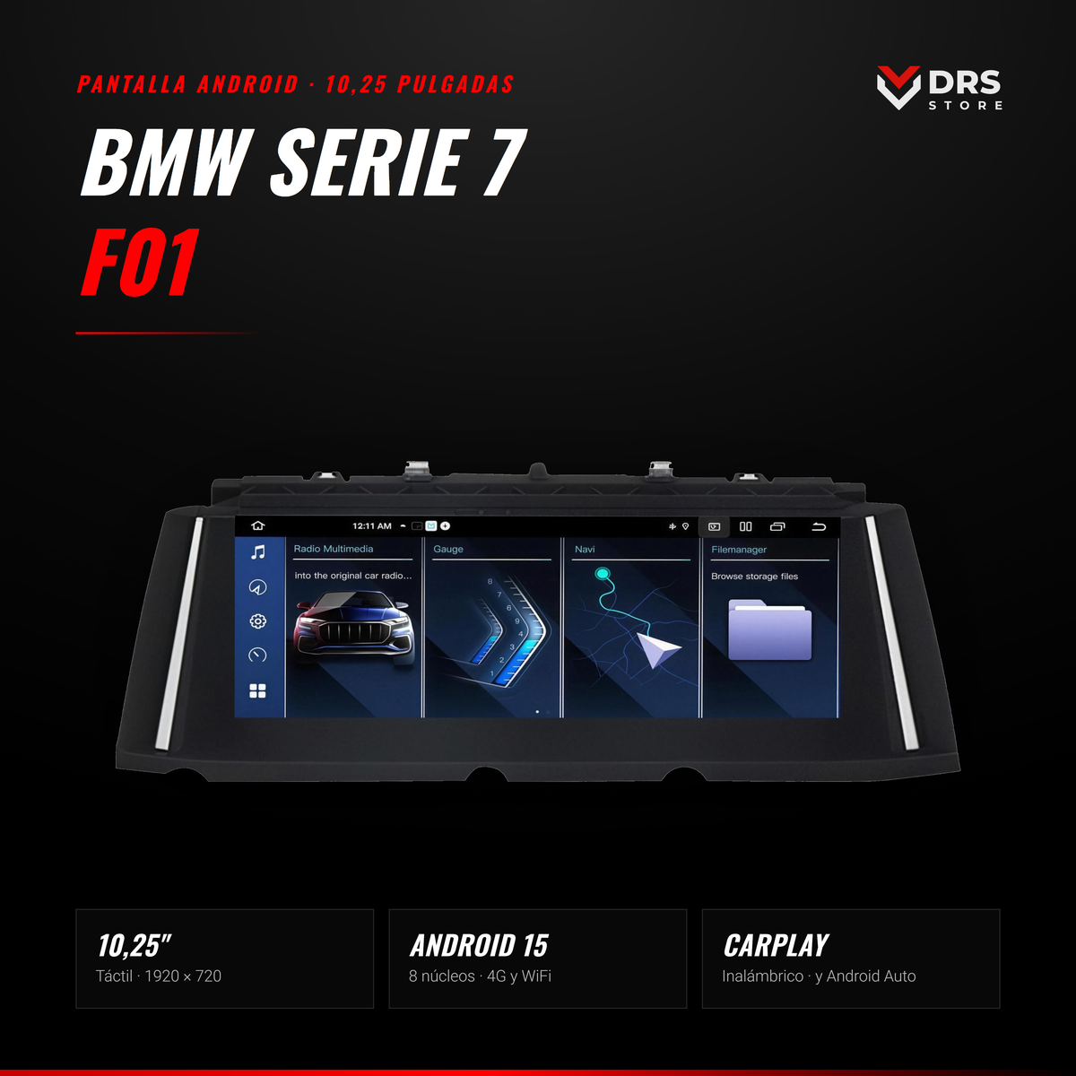 Pantalla Android BMW Serie 7 F01 y F02
