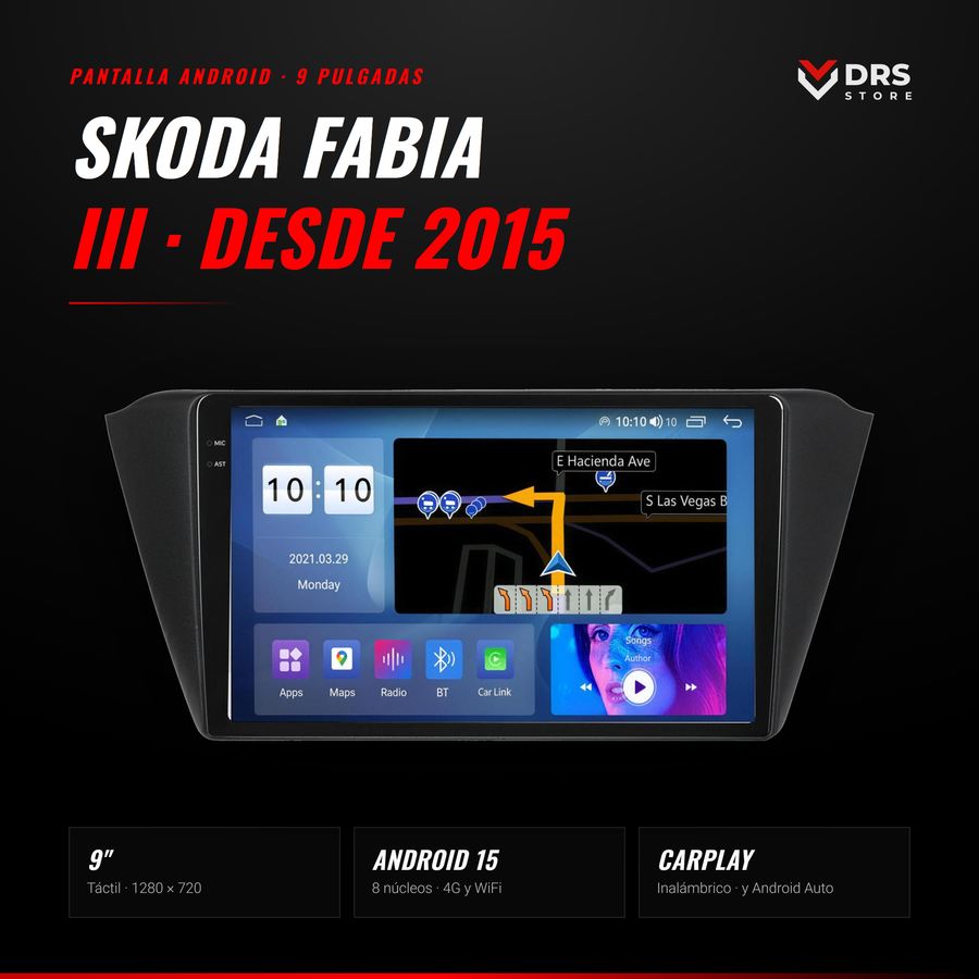 Pantalla Android Skoda Fabia III