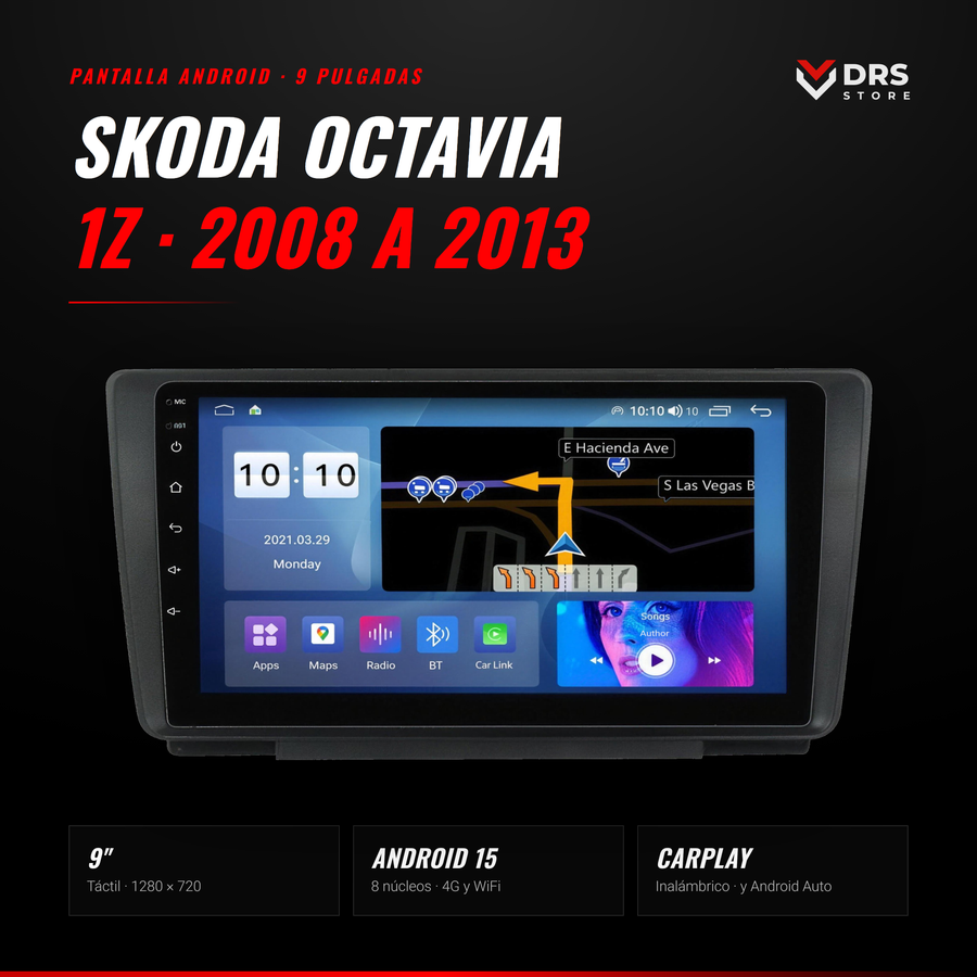 Pantalla Android Skoda Octavia 1Z