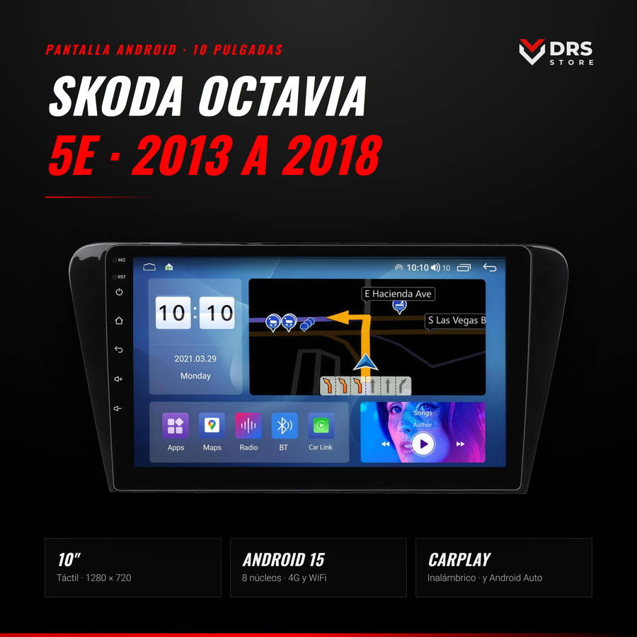 Pantalla Android Skoda Octavia 5E