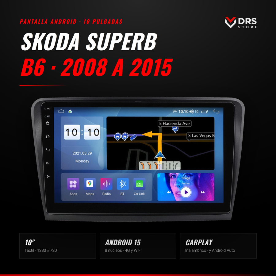 Pantalla Android Skoda Superb B6
