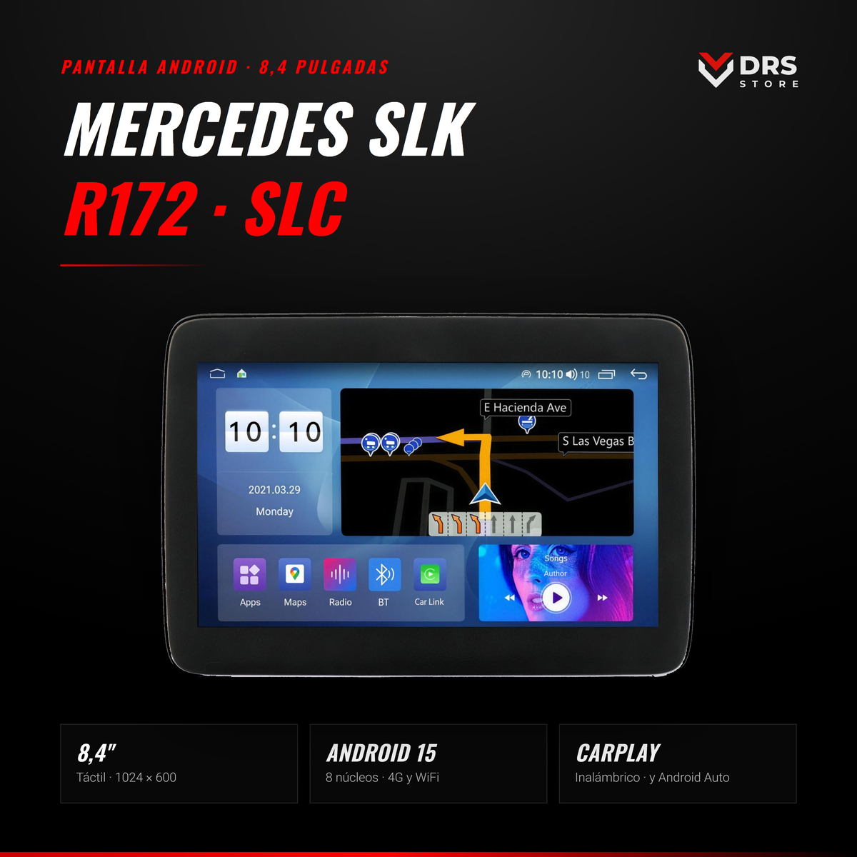Pantalla Android Mercedes SLK R172 y SLC