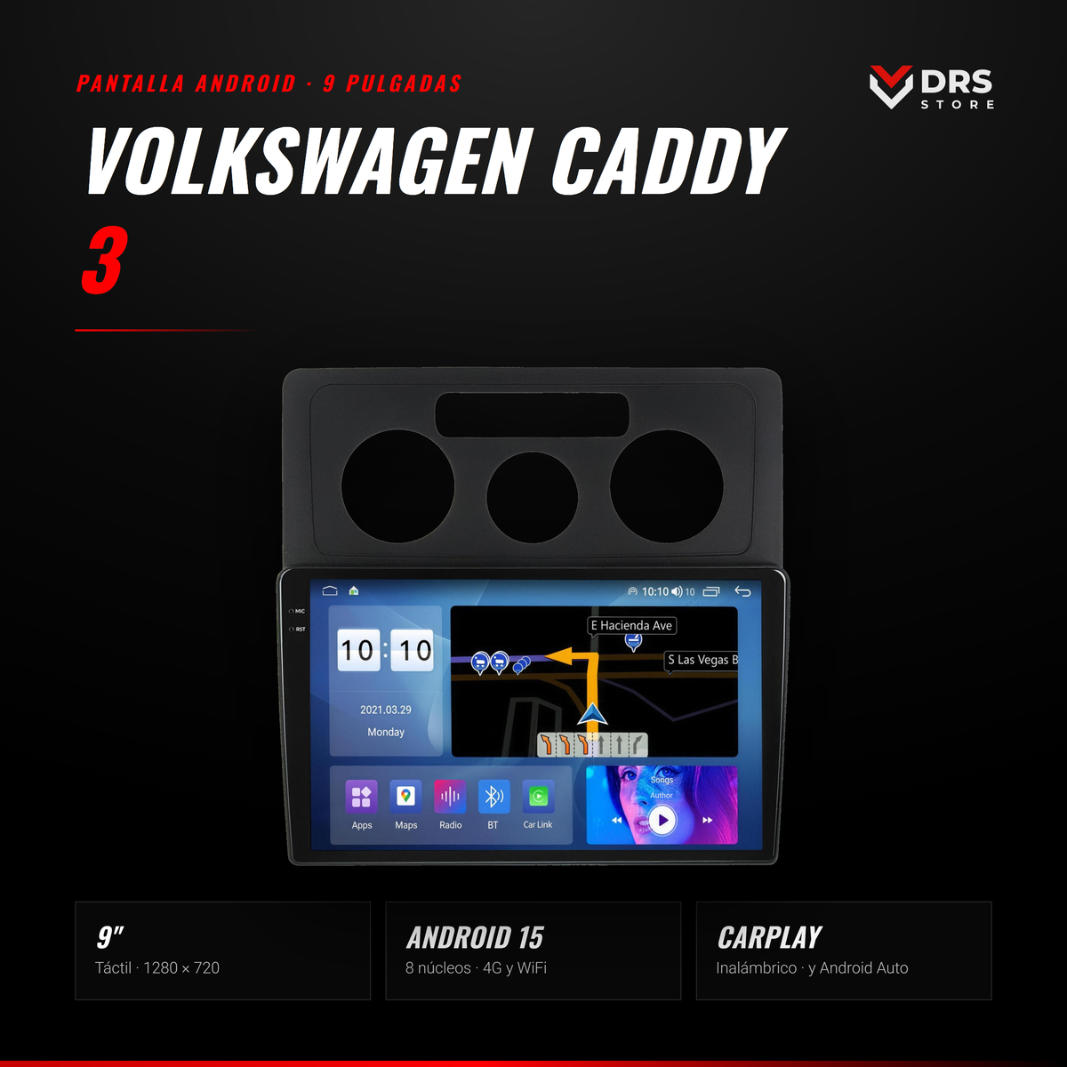 Pantalla Android Volkswagen Caddy 3