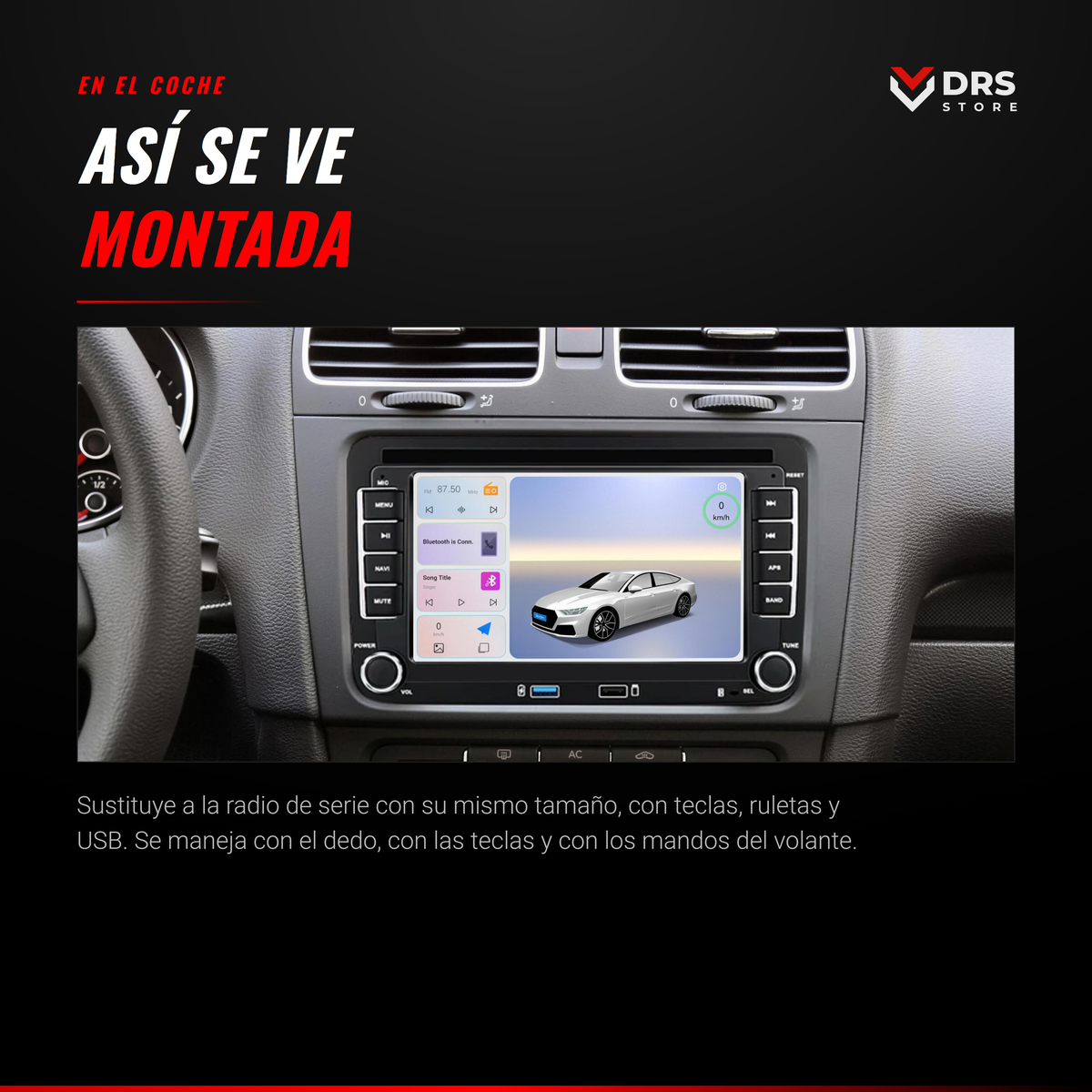 Pantalla Android Volkswagen Golf 5 y 6, Jetta, Passat B6 y B7, Passat CC y Polo 7"
