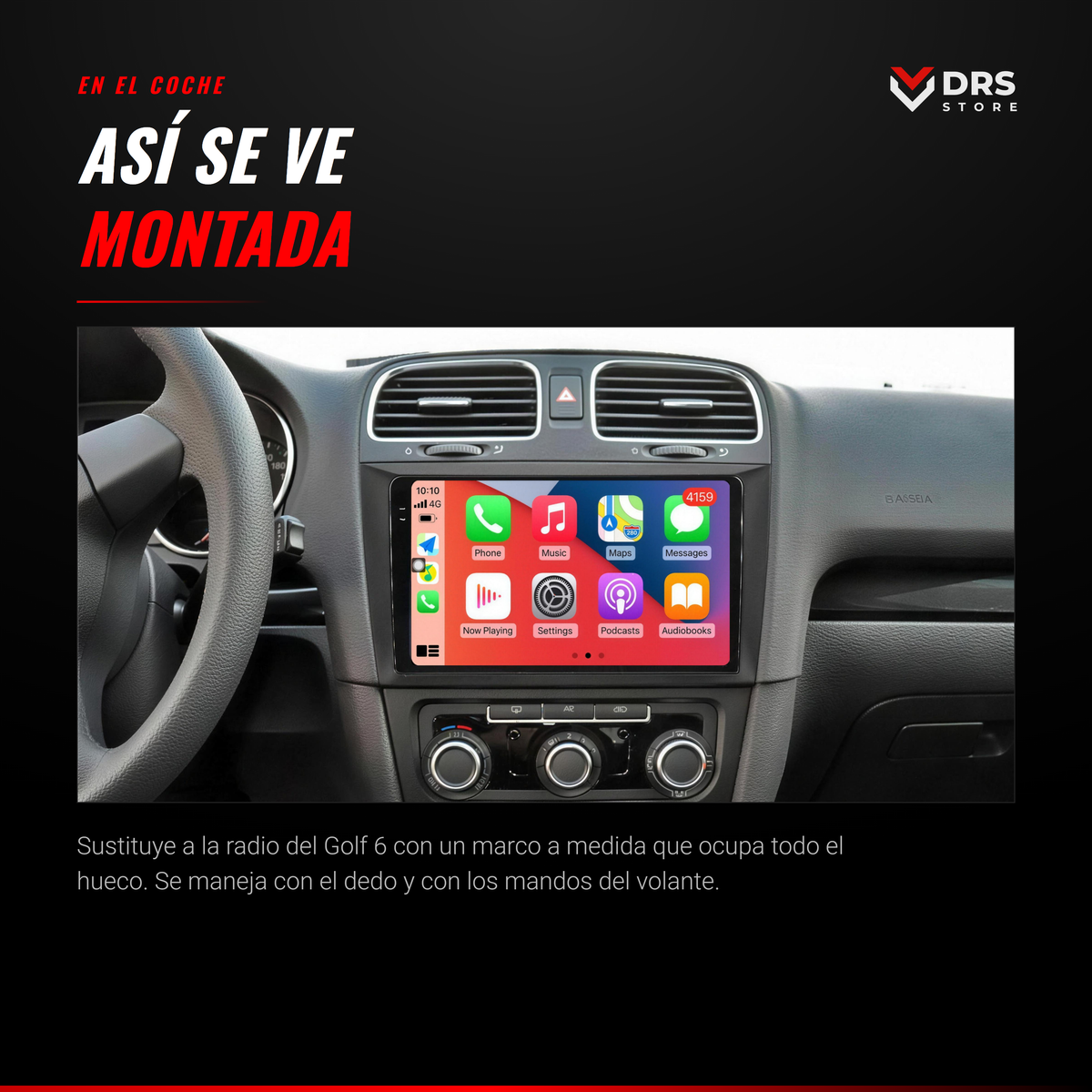 Pantalla Android Volkswagen Golf 6 y Golf 6 Cabrio