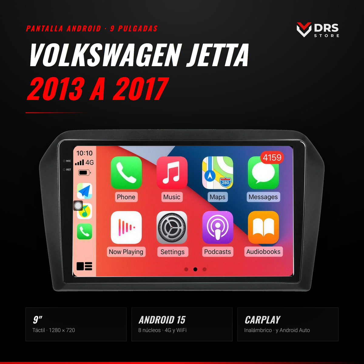 Pantalla Android Volkswagen Jetta (2013 a 2017)