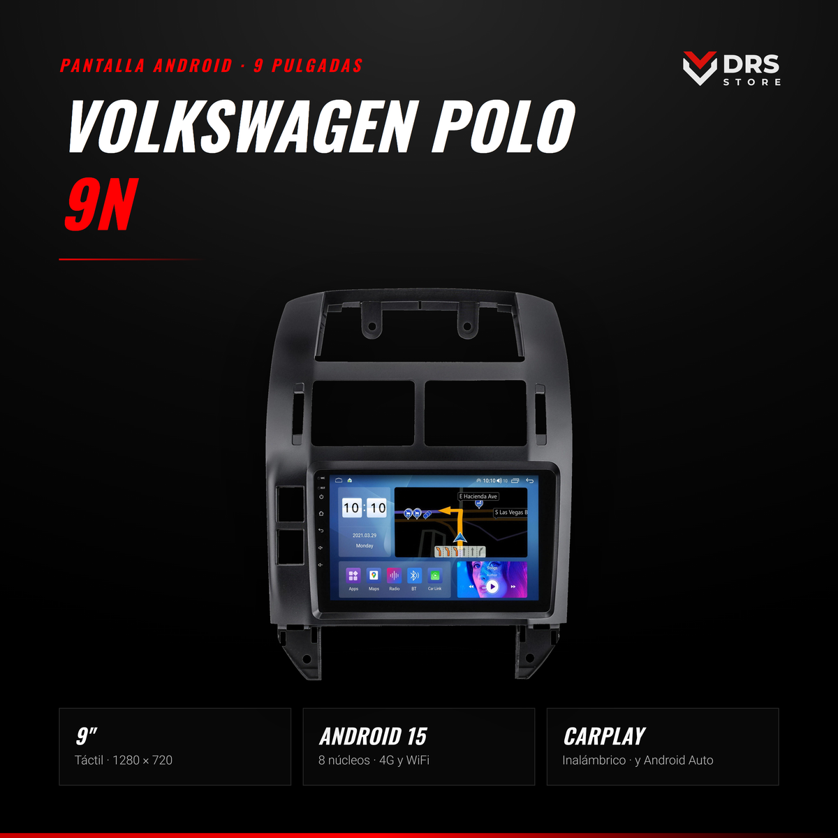 Pantalla Android Volkswagen Polo 9N