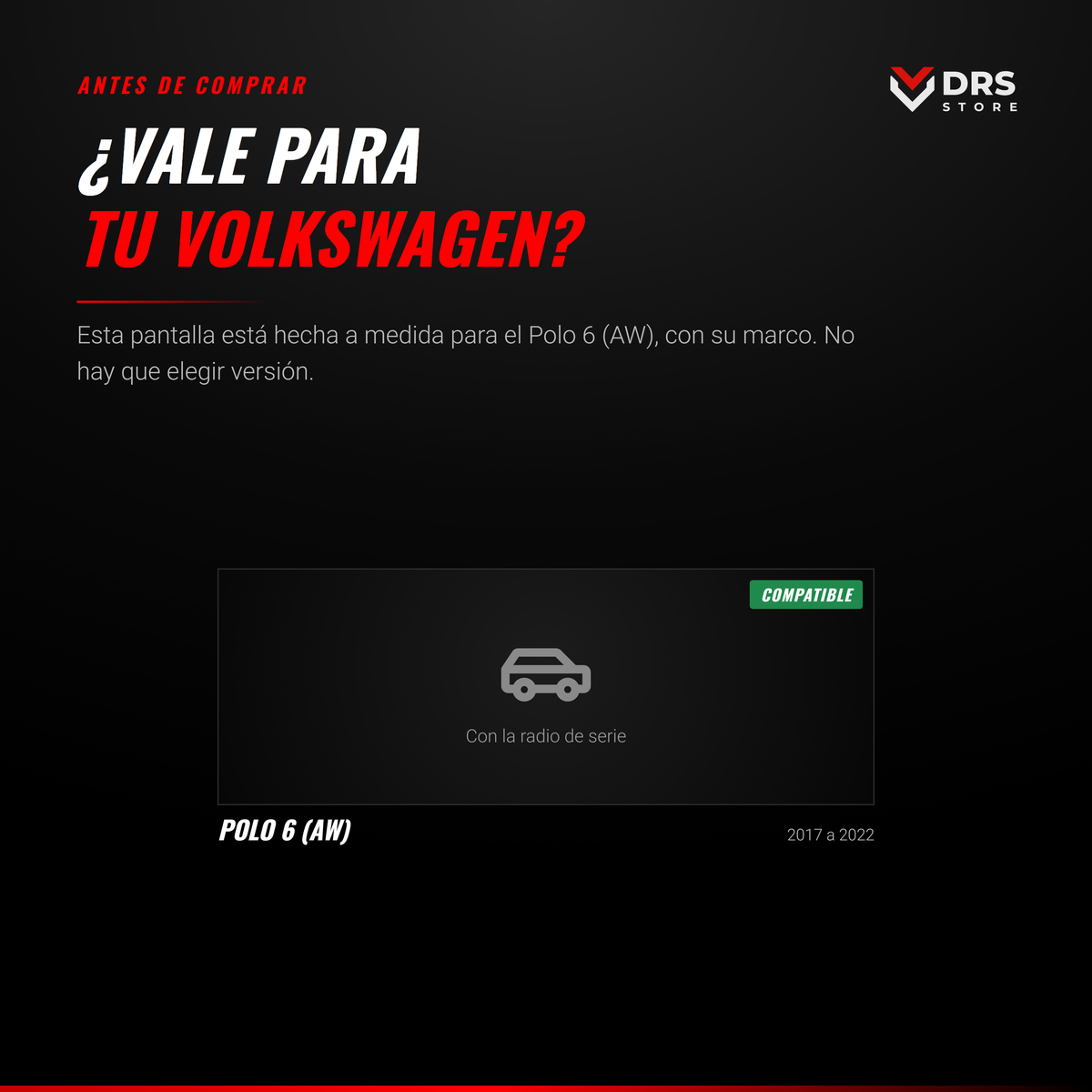 Pantalla Android Volkswagen Polo 6 (AW)