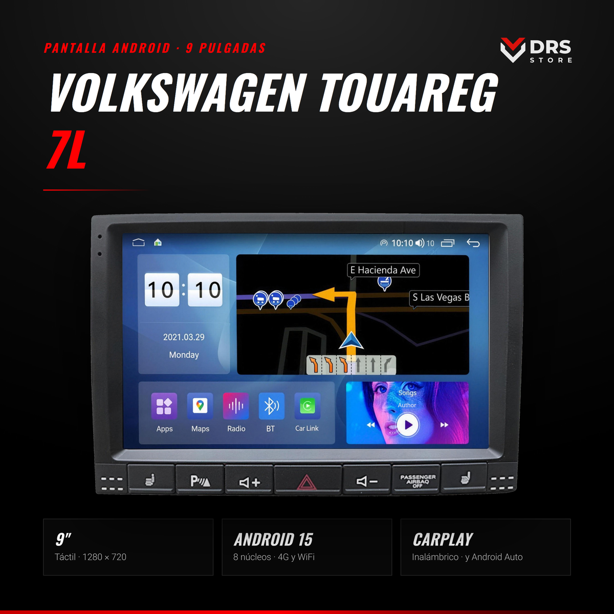 Pantalla Android Volkswagen Touareg 7L