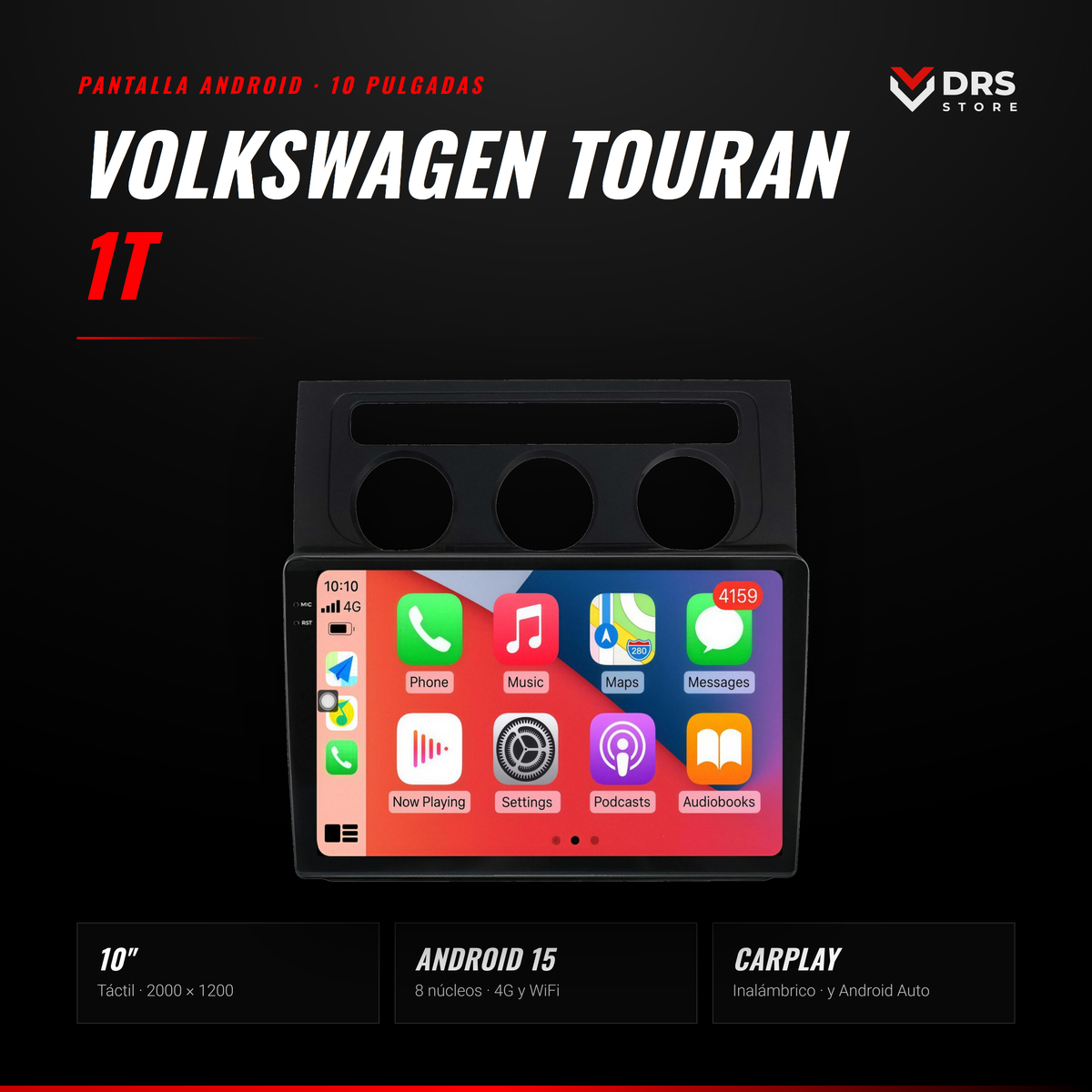 Pantalla Android Volkswagen Touran 1T