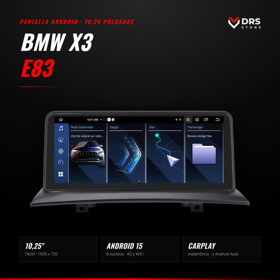 Pantalla Android BMW X3 E83