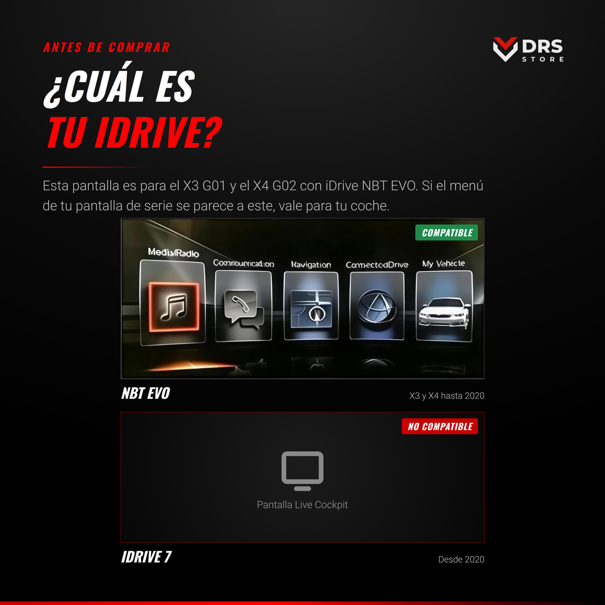 Pantalla Android BMW X3 G01 y X4 G02