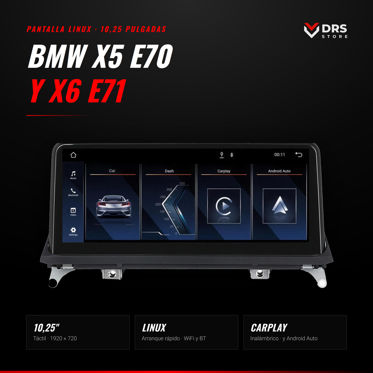 Pantalla Linux BMW X5 E70 y X6 E71