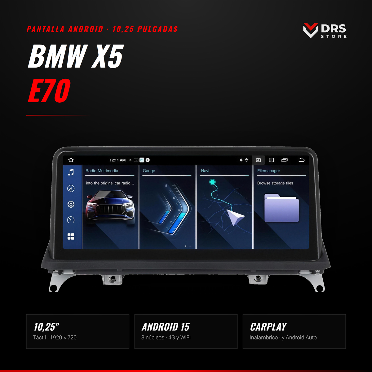 Pantalla Android BMW X5 E70 y X6 E71