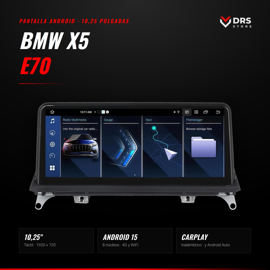 Pantalla Android BMW X5 E70 y X6 E71