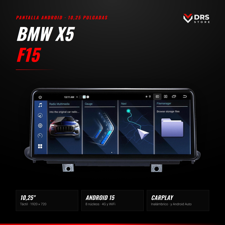 Pantalla Android BMW X5 F15 y X6 F16