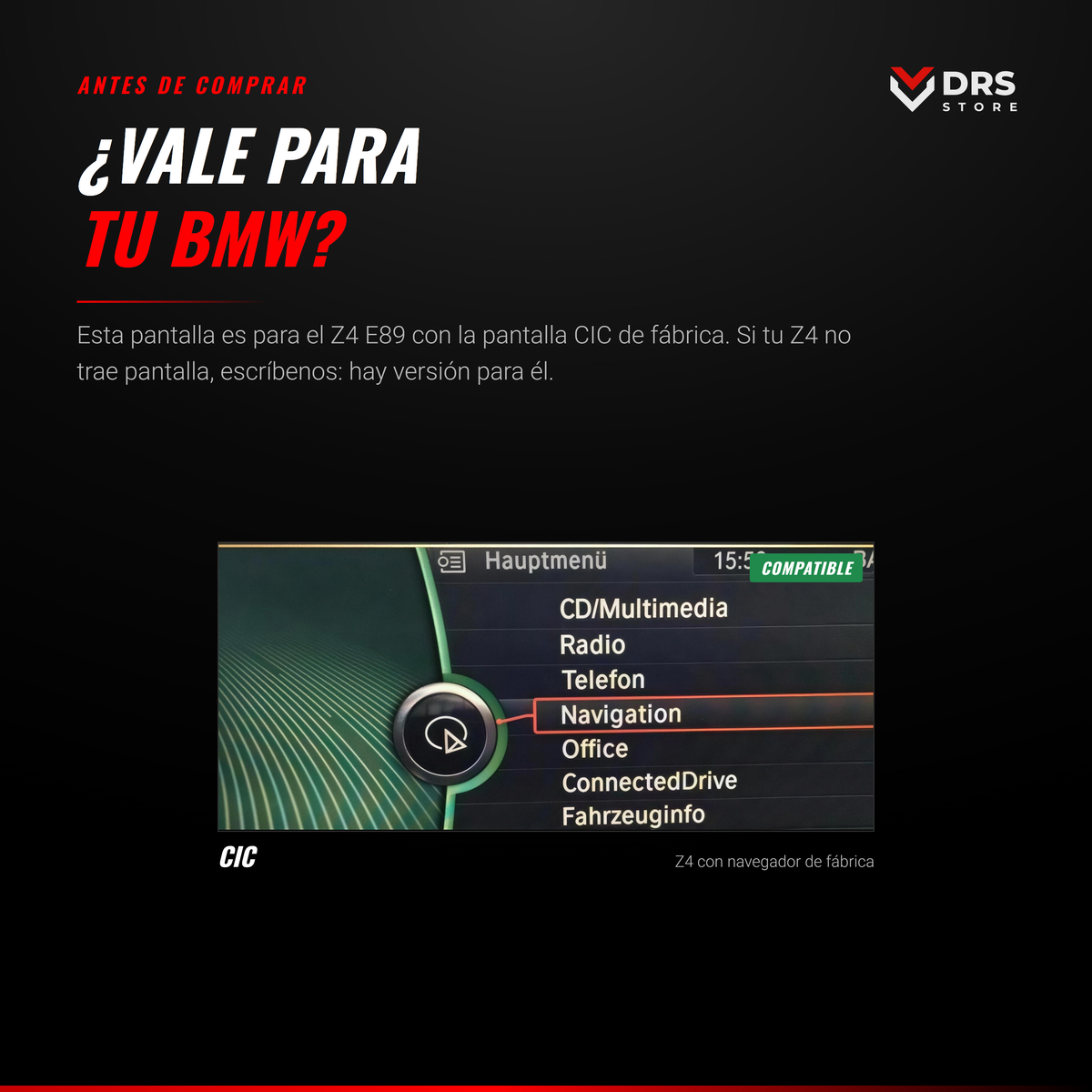Pantalla Android BMW Z4 E89